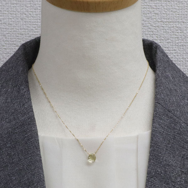 K18YG シトリン ペンダントネックレス