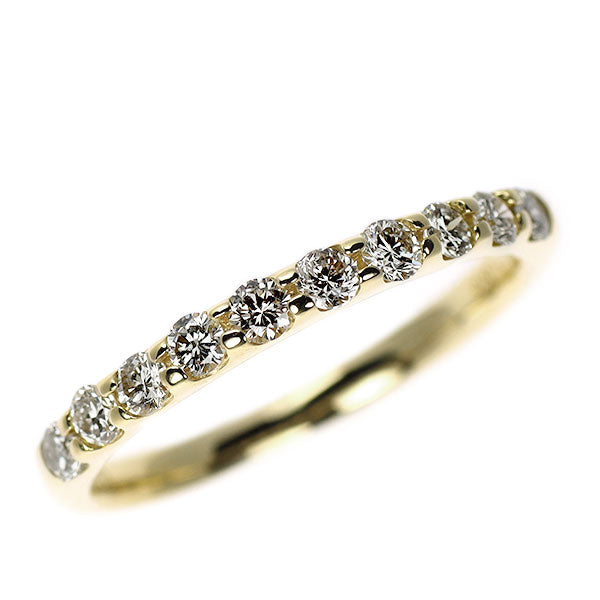 K18YG ダイヤモンド リング 0.30ct ハーフエタニティ