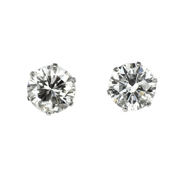 新品 Pt900 ダイヤモンド ピアス 1.024ct E/F SI2 VG/G【エスコレ】スタッド