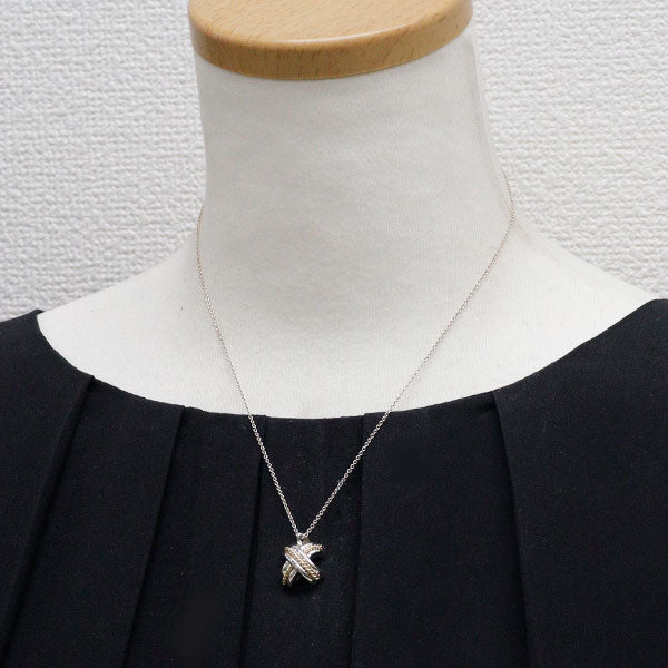 ティファニー K18YG/ SV ペンダントネックレス シグネチャー
