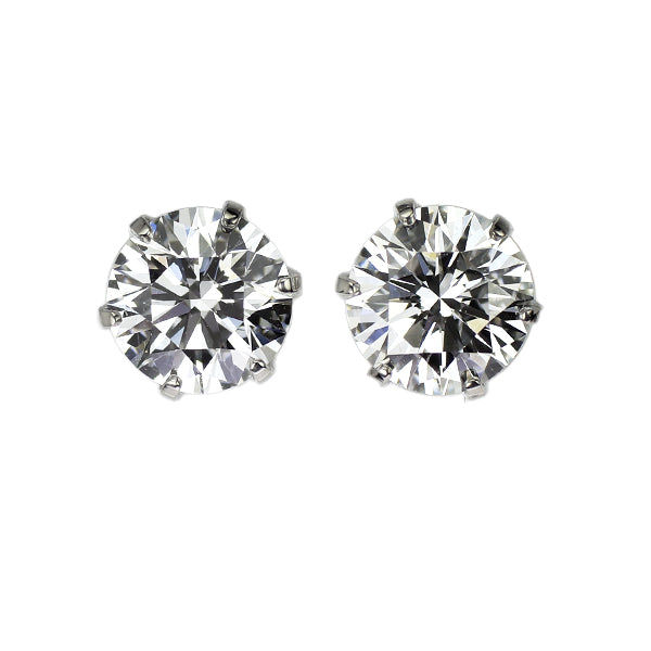 新品 Pt900 ダイヤモンド ピアス 0.835ct D/F VS1/VS2 EX【エスコレ】スタッド