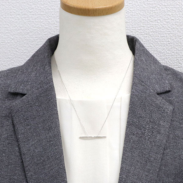 Hirotaka/ヒロタカ K10WG ダイヤモンド ペンダントネックレス 0.11ct TRAPEZE / トラペーズ