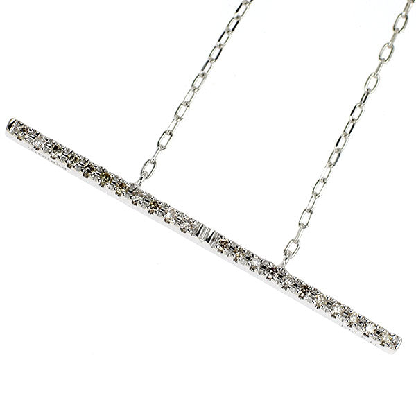 Hirotaka/ヒロタカ K10WG ダイヤモンド ペンダントネックレス 0.11ct TRAPEZE / トラペーズ