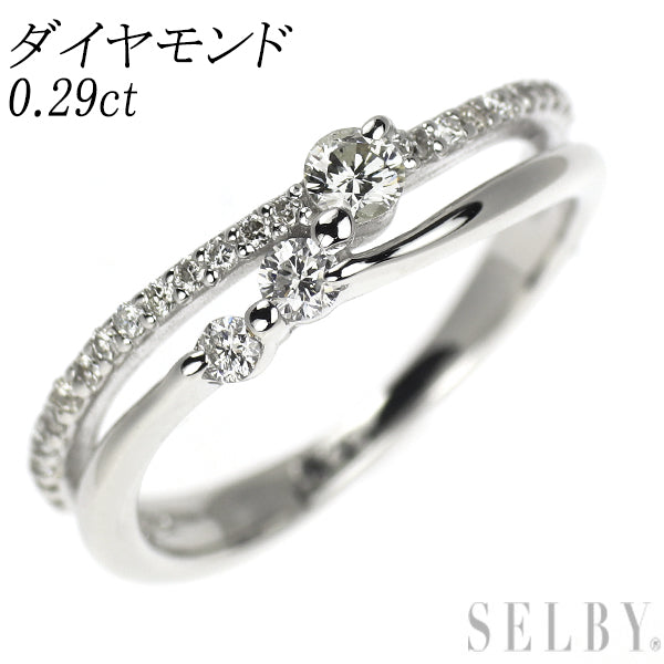 K18WG ダイヤモンド リング 0.29ct