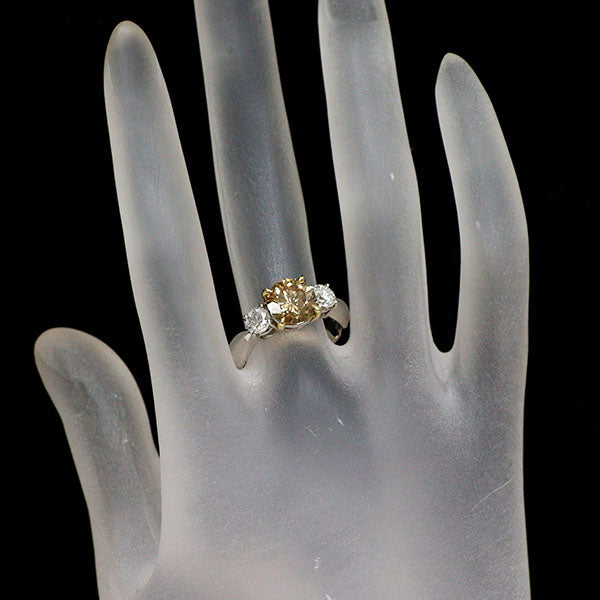 K18YG/Pt900 ダイヤモンド リング 2.14ct D0.73ct — セルビー
