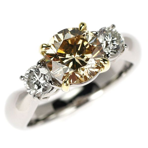 K18YG/Pt900 ダイヤモンド リング 2.14ct D0.73ct — セルビー