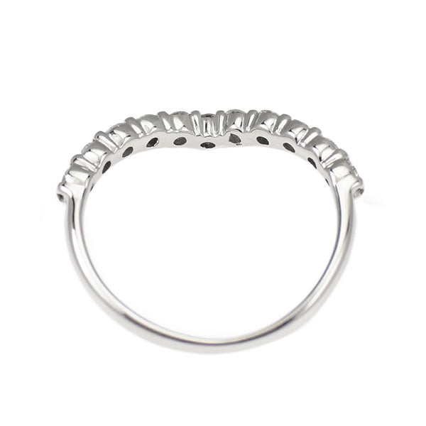 K18WG ダイヤモンド リング 0.36ct V字