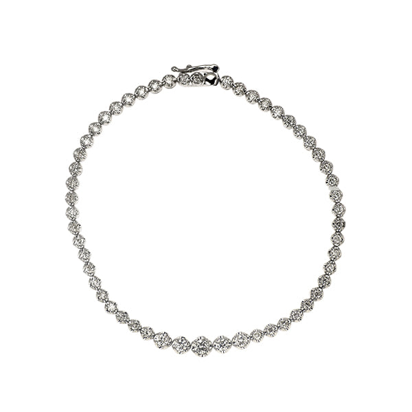 K18WG ダイヤモンド テニスブレスレット 1.40ct