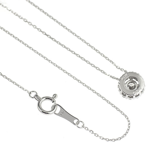K18WG H&C ダイヤモンド ペンダントネックレス 0.26ct