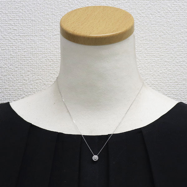 K18WG H&C ダイヤモンド ペンダントネックレス 0.26ct