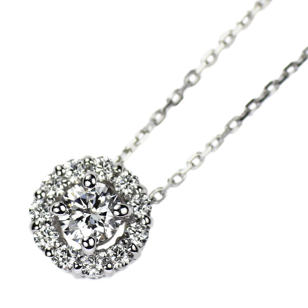 K18WG H&C ダイヤモンド ペンダントネックレス 0.26ct