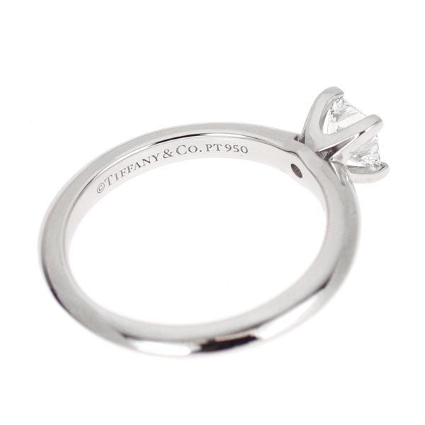 ティファニー Pt950 プリンセスカット ダイヤモンド リング 0.34ct ソリティア
