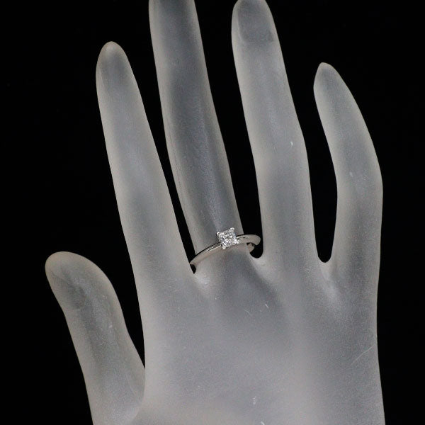 ティファニー Pt950 プリンセスカット ダイヤモンド リング 0.34ct ソリティア