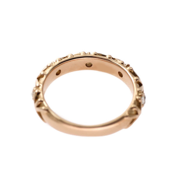 K18PG ローズカット ダイヤモンド リング 0.11ct ピンキー