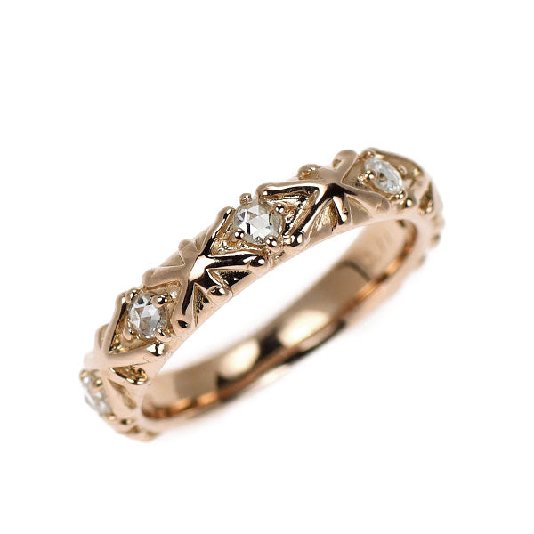 K18PG ローズカット ダイヤモンド リング 0.11ct ピンキー