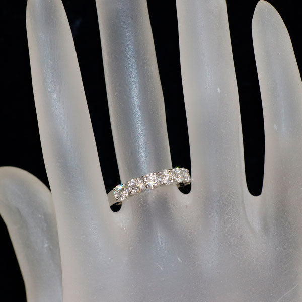 新品 Pt950 全石グレード付 ダイヤモンド リング 1.501ct D VVS2 EXH&C 【エスコレ】 究極のハーフエタニティ