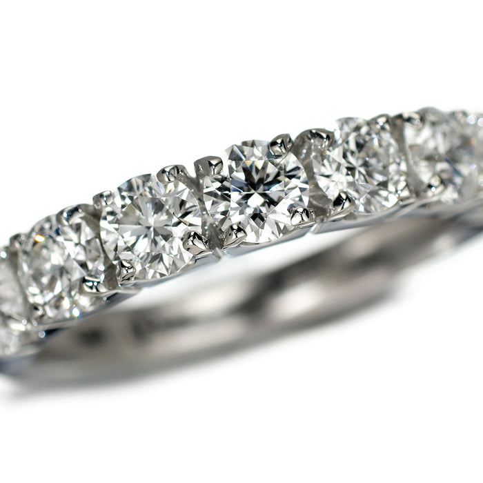 新品 Pt950 全石グレード付 ダイヤモンド リング 1.502ct D VVS2 EXH&C 【エスコレ】 究極のハーフエタニティ