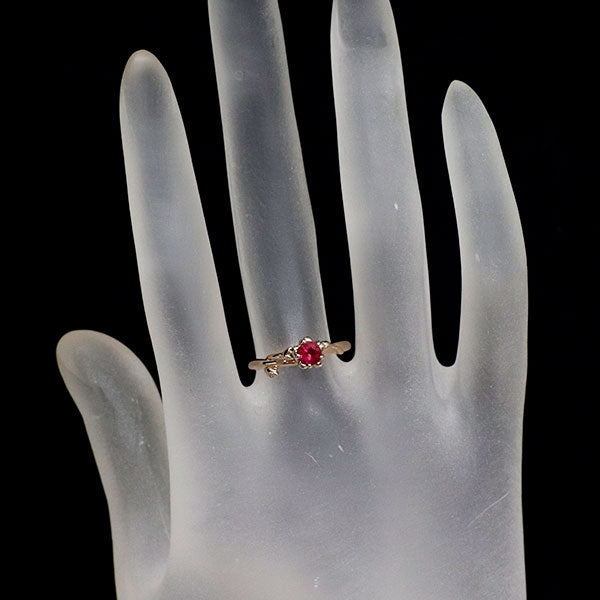 K18PG ルビー リング 0.25ct
