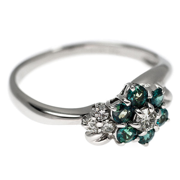 pt900 アレキサンドライト　ダイヤモンド　リング 0.15 D0.05 希少 Pt900 アレキサンドライト ダイヤモンド リング 0.35ct D0.15ct