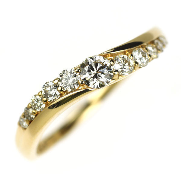 K18YG ダイヤモンド リング 0.50ct
