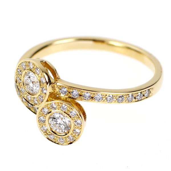 フォーエバーマーク K18YG ダイヤモンド リング 0.262ct D0.23ct