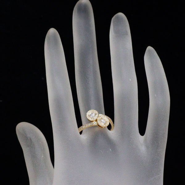 フォーエバーマーク K18YG ダイヤモンド リング 0.262ct D0.23ct