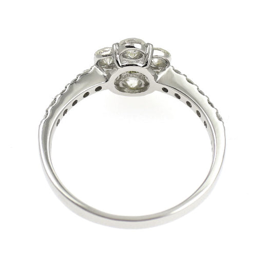 Pt900 トリートイエロー ダイヤモンド リング 0.163ct D0.76ct 