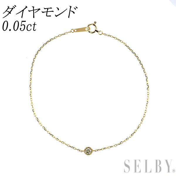 K10YG ダイヤモンド ブレスレット 0.05ct