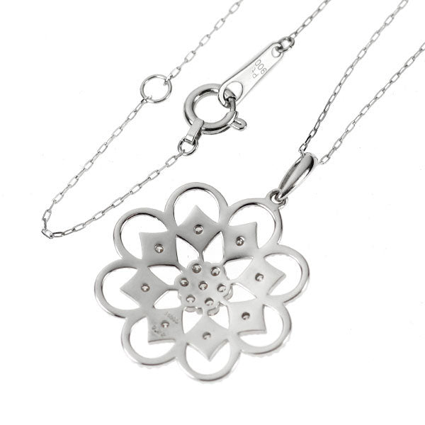 Pt900 ダイヤモンド ペンダントネックレス 0.22ct フラワー