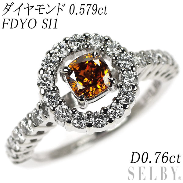 K18WG ダイヤモンド リング 0.579ct FDYO SI1 D0.76ct