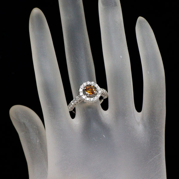 K18WG ダイヤモンド リング 0.579ct FDYO SI1 D0.76ct