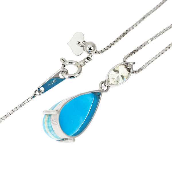 Pt900/ Pt850 ヘミモーファイト ダイヤモンド ペンダントネックレス 5.121ct D0.544ct