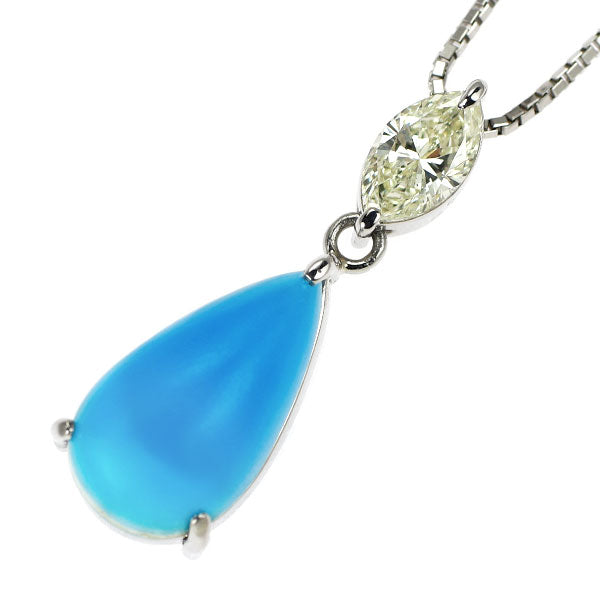 Pt900/ Pt850 ヘミモーファイト ダイヤモンド ペンダントネックレス 5.121ct D0.544ct