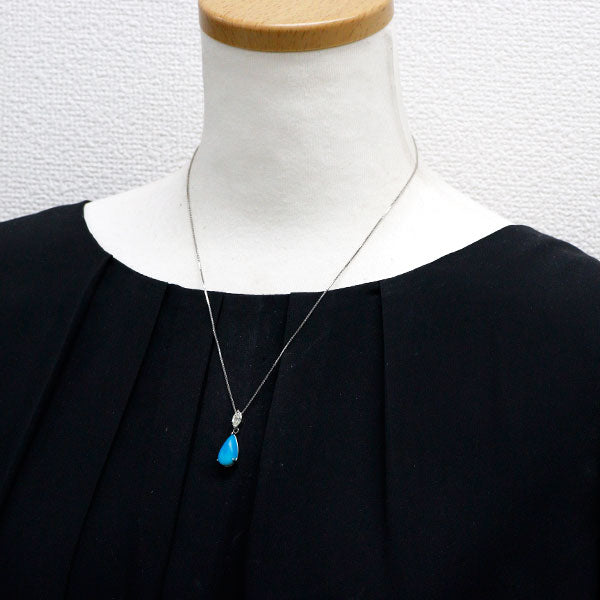 Pt900/ Pt850 ヘミモーファイト ダイヤモンド ペンダントネックレス 5.121ct D0.544ct