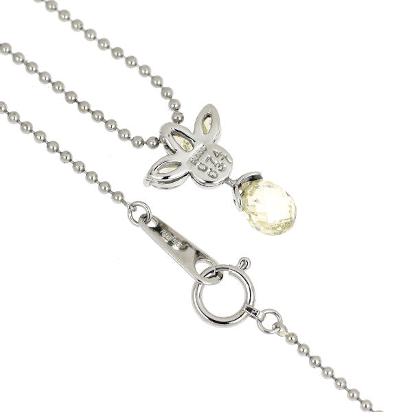Pt900/ Pt850 ブリオレット ダイヤモンド ペンダントネックレス 0.74ct D0.37ct