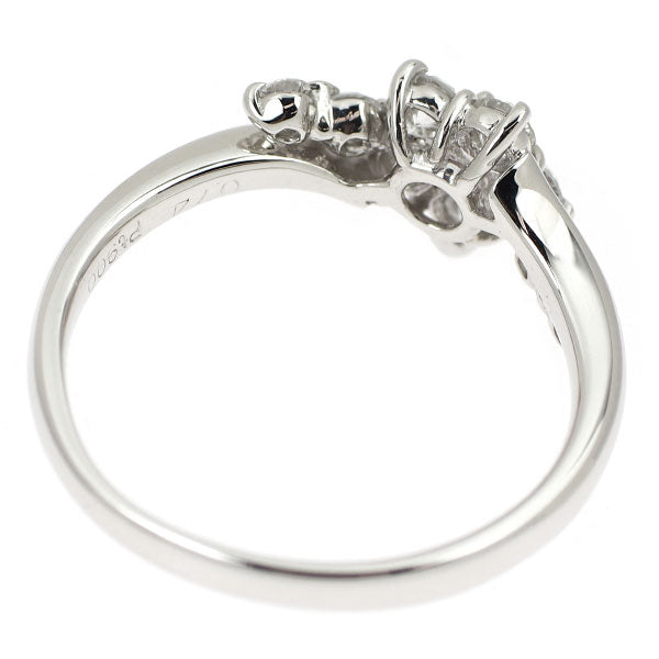 希少 Pt900 天然ピンク/カラーレス ダイヤモンド リング 0.74ct フラワー