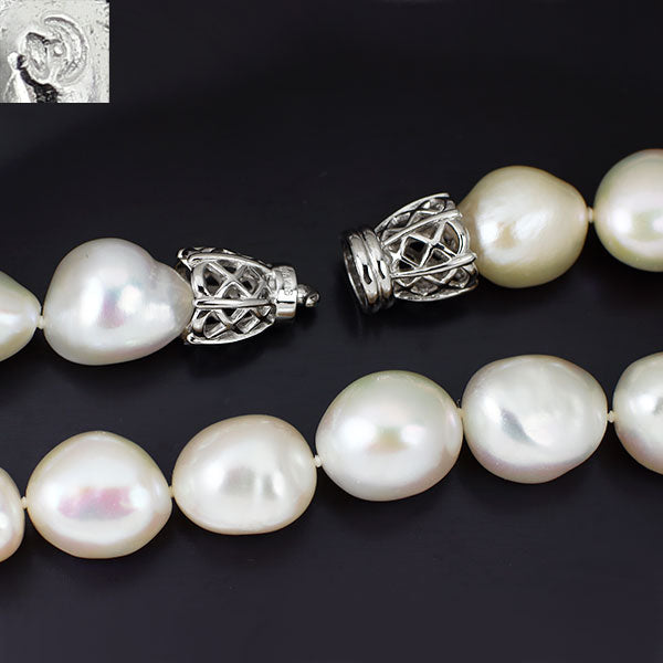 田崎真珠 K18WG 淡水真珠 ネックレス