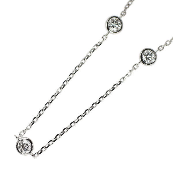 田崎真珠 K18WG ダイヤモンド ロング ステーション ネックレス 1.81ct