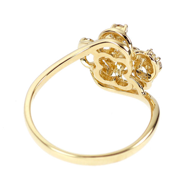 K18YG ダイヤモンド リング 0.25ct フラワー