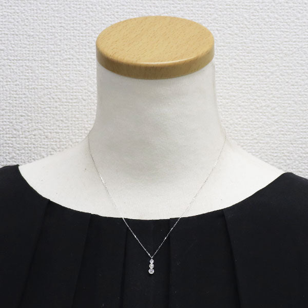 K18WG ダイヤモンド ペンダントネックレス 0.15ct