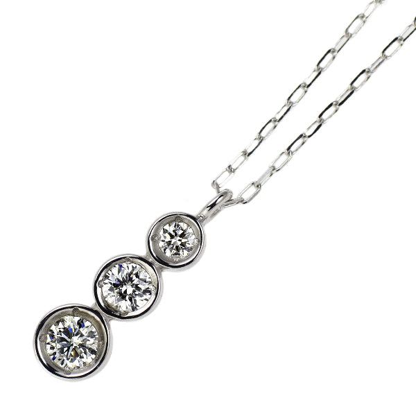 K18WG ダイヤモンド ペンダントネックレス 0.15ct