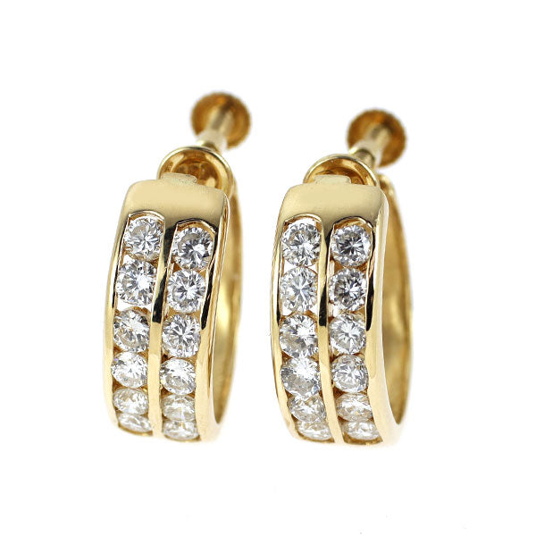 K18YG ダイヤモンド イヤリング 1.22ct