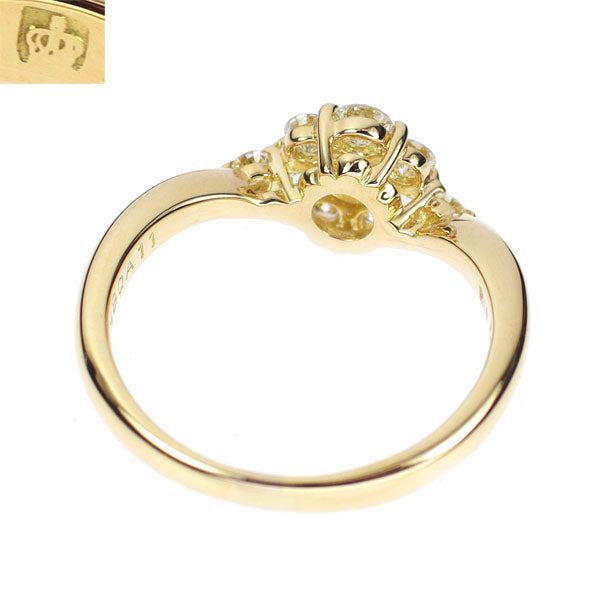ロイヤルアッシャー K18YG ダイヤモンド リング 0.43ct
