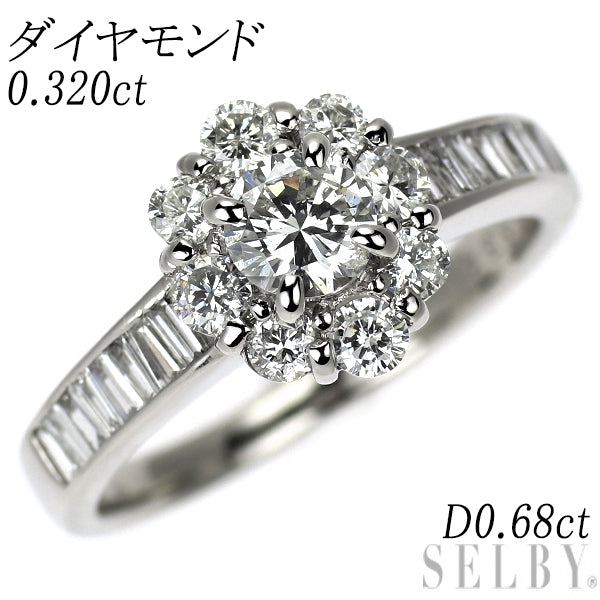 Pt900 ダイヤモンド リング 0.320ct D0.68ct