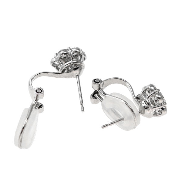 Pt900/ K14WG ダイヤモンド ピアス 1.00ct フラワー
