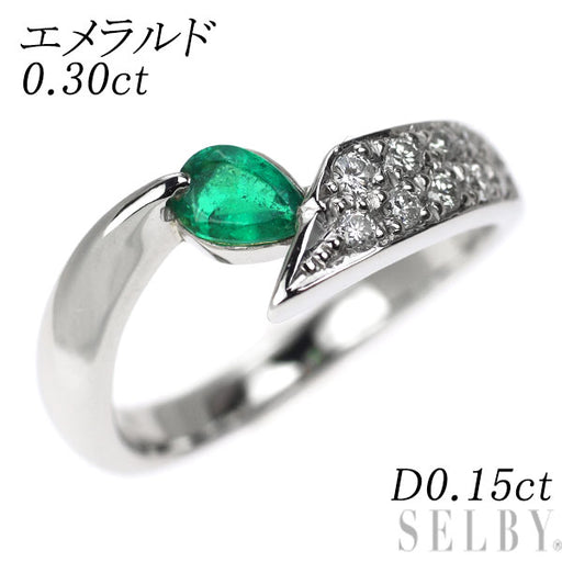 ぴ*の様 エメラルド リング pt900 Pt900 エメラルド ダイヤモンド リング 0.30ct D0.15ct — セルビー