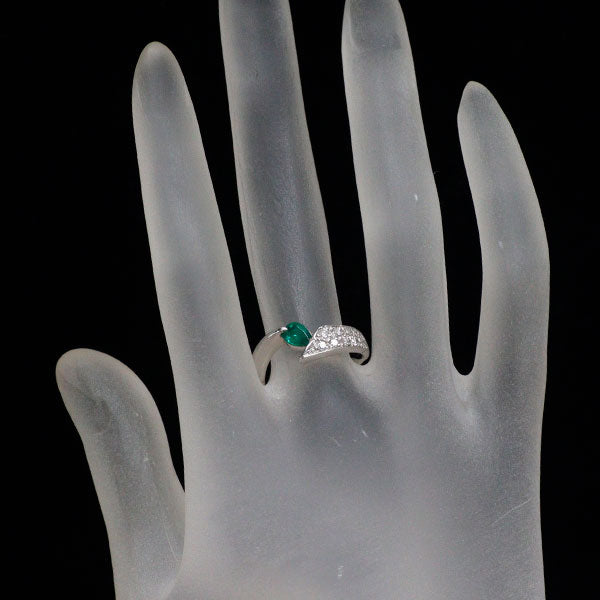 Pt900 エメラルド ダイヤモンド リング 0.30ct D0.15ct — セルビー