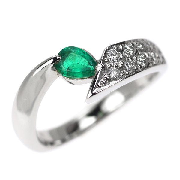 Pt900 エメラルド ダイヤモンド リング 0.30ct D0.15ct — セルビー