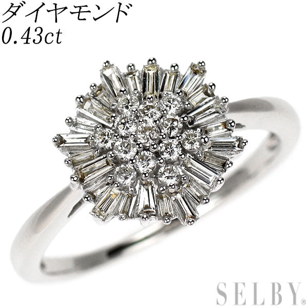 K18WG ダイヤモンド リング 0.43ct