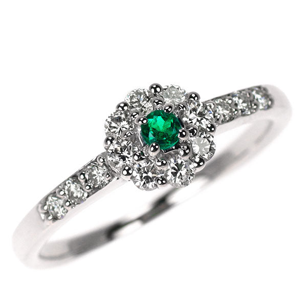 k18エメラルドダイヤリング コロンビア産 エメラルド リング/指輪 0.98ct K18 大粒で濃厚 トップ
